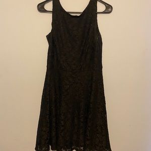 Black lace and sparkle dress